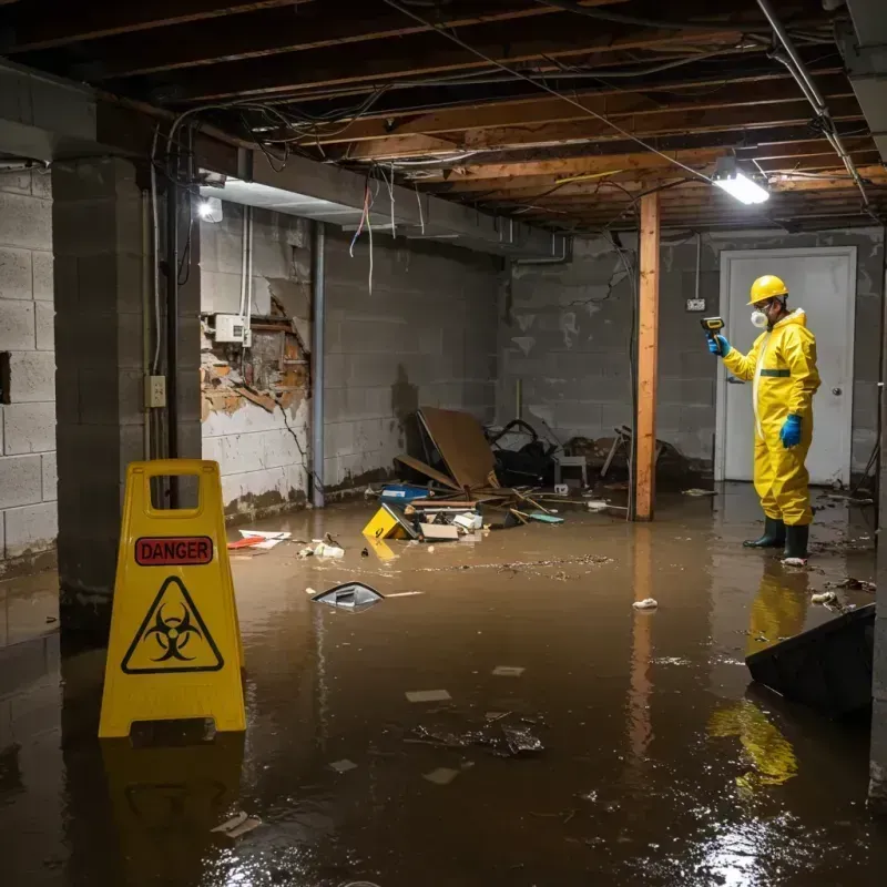 Flooded Basement Electrical Hazard in Pittsfield, ME Property